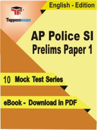 AP Police SI Prelims  (Paper -1) Test PDF Book in English - Mock Test/Practice Set