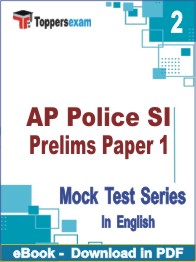 AP Police SI Prelims  (Paper -1) Test PDF Book In English - Question Paper