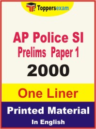 AP Police SI Prelims (Paper -1) One Liner Book in English