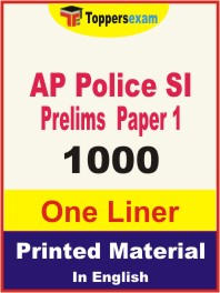 AP Police SI Prelims (Paper -1) One Liner Book in English