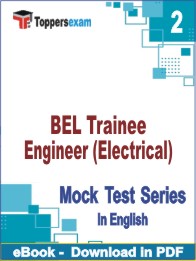BEL Trainee Engineer (Electrical) Test PDF Book In English - Question Paper