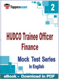 HUDCO Trainee Officer Finance PDF Book In English - Question Paper
