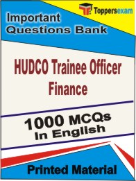 HUDCO Trainee Officer Finance Book in English - Objective MCQ