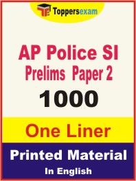 AP Police SI Prelims (Paper -2) One Liner Book in English
