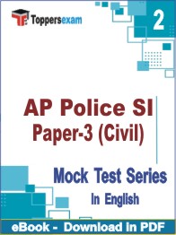 AP Police SI Paper- 3 (Civil) Test PDF Book In English - Question Paper
