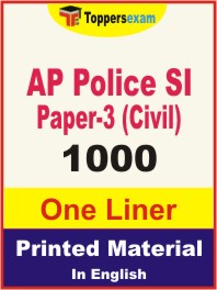 AP Police SI Paper- 3 (Civil) One Liner Book in English