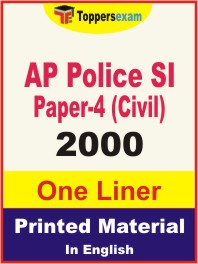 AP Police SI Paper- 4 (Civil) One Liner Book in English