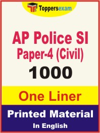 AP Police SI Paper- 4 (Civil) One Liner Book in English