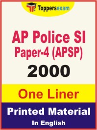 AP Police SI Paper- 4 (APSP) One Liner Book in English