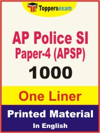 AP Police SI Paper- 4 (APSP) One Liner Book in English