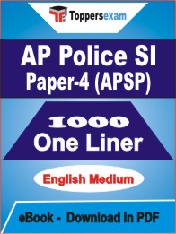 AP Police SI Paper- 4 (APSP) One Liner Book PDF in English