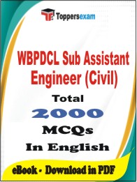 WBPDCL Sub Assistant Engineer (Civil) PDF Book In English - MCQ / Objective Questions