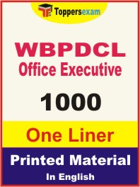 WBPDCL Office Executive One Liner Book in English