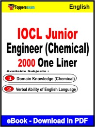 IOCL Junior Engineer (Chemical) One Liner Book PDF in English