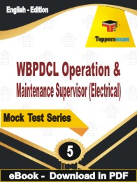WBPDCL Operation & Maintenance Supervisor (Electrical) Test PDF Book In English - Practice Set