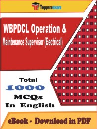 WBPDCL Operation & Maintenance Supervisor (Electrical) PDF Book In English - MCQ / Objective Questions