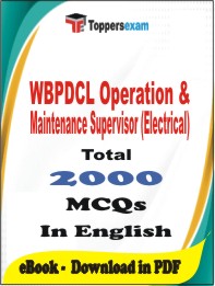 WBPDCL Operation & Maintenance Supervisor (Electrical) PDF Book In English - MCQ / Objective Questions