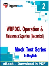 WBPDCL Operation & Maintenance Supervisor (Mechanical) Test PDF Book In English - Question Paper