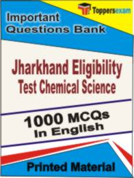 Jharkhand Eligibility Test Chemical Science  Book in English - Objective MCQ