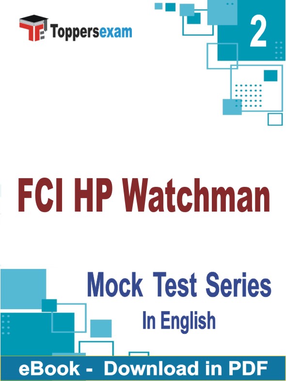 FCI HP Watchman Test PDF Book In English - Question Paper