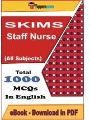 EBook of SKIMS Staff Nurse Exam, PDF Format in English