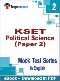 KSET Political Science Paper 2 Test PDF Book In English - Question Paper