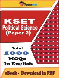 KSET Political Science Paper 2 PDF Book in English - MCQ / Objective Questions