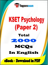 KSET Psychology (Paper 2) PDF Book In English - MCQ / Objective Questions