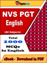 EBook of NVS PGT English, PDF Format in English