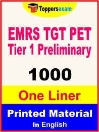 EMRS TGT PET Tier 1 Preliminary One Liner Book in English