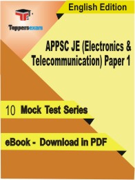 APPSC JE (Electronics & Telecommunication) Paper 1 Test PDF Book in English - Mock Test/Practice Set