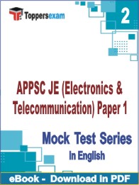 APPSC JE (Electronics & Telecommunication) Paper 1 Test PDF Book In English - Question Paper