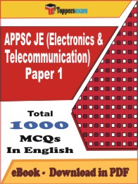 APPSC JE (Electronics & Telecommunication) Paper 1 Book in English - Objective MCQ