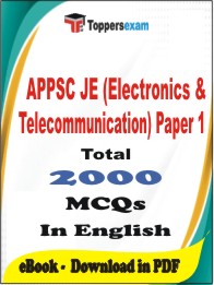 APPSC JE (Electronics & Telecommunication) Paper 1 PDF Book In English - MCQ / Objective Questions