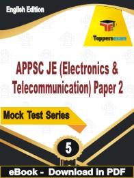 APPSC JE (Electronics & Telecommunication) Paper 2 Test PDF Book In English - Practice Set