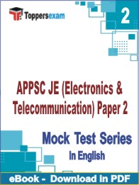 APPSC JE (Electronics & Telecommunication) Paper 2 Test PDF Book In English - Question Paper
