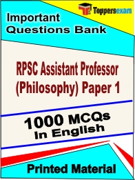 RPSC Assistant Professor (Philosophy) Paper 1 Book in English - Objective MCQ