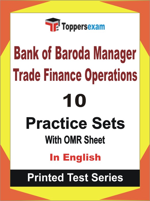 Bank of Baroda Manager (Trade Finance Operations) Book in English - Practice Set