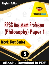 RPSC Assistant Professor (Philosophy) Paper 1  PDF Book In English - Practice Set