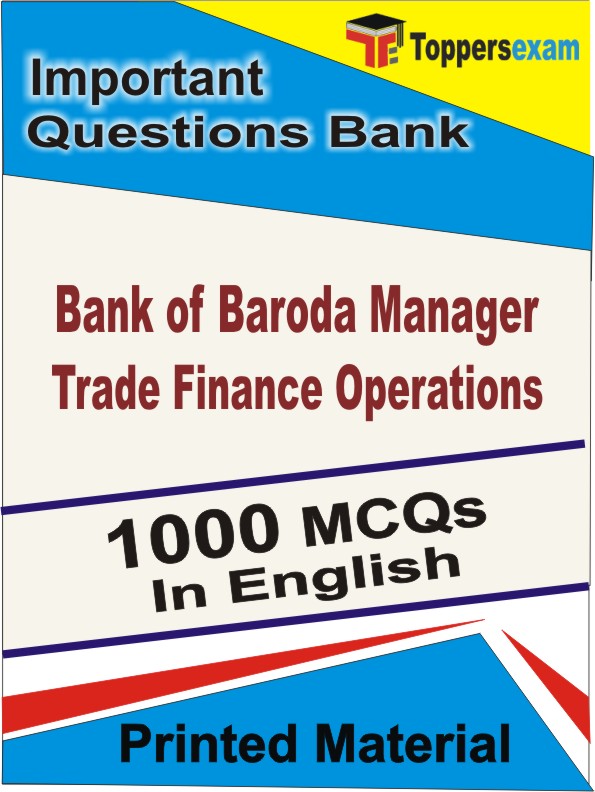 Bank of Baroda Manager (Trade Finance Operations) Book in English - Objective MCQ