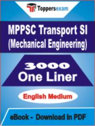 MPPSC Transport SI (Mechanical Engineering) One Liner Book PDF in English