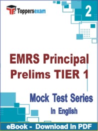 EMRS Principal Prelims (TIER 1) Test PDF Book In English - Question Paper