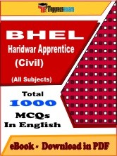 EBook of BHEL Haridwar Apprentice (Civil), PDF Format in English