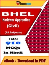 EBook of BHEL Haridwar Apprentice (Civil), PDF Format in Hindi