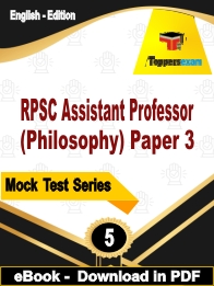 RPSC Assistant Professor (Philosophy) Paper 3  PDF Book In English - Practice Set