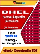 EBook of BHEL Haridwar Apprentice (Mechanical), PDF Format in English