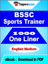BSSC Sports Trainer One Liner Book PDF in English