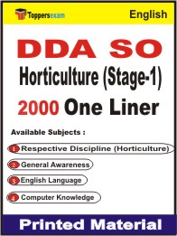 DDA SO Horticulture (Stage-1) One Liner Book in English