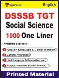 DSSSB TGT Social Science One Liner Book in English