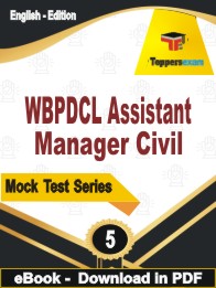 WBPDCL Assistant Manager (Civil) Test PDF Book In English - Practice Set